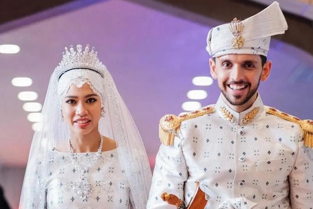 شاهد.. شاب عراقي يتزوج ابنة سلطان بروناي في حفل زفاف ملكي Abdalahashmi