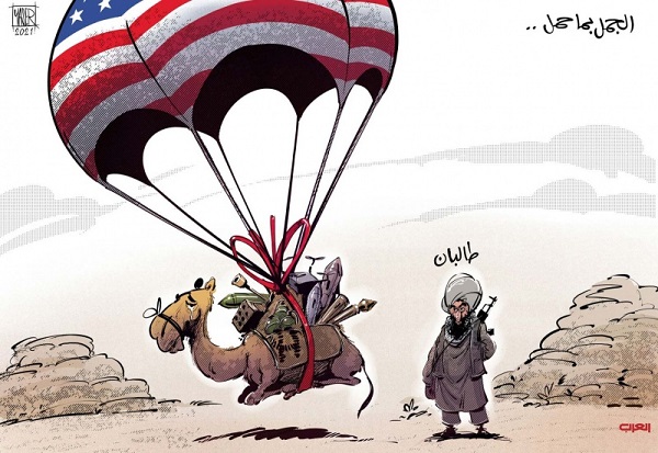  كاريكاتير - هل تترك واشنطن الجمل بما حمل لطالبان؟       Jamal